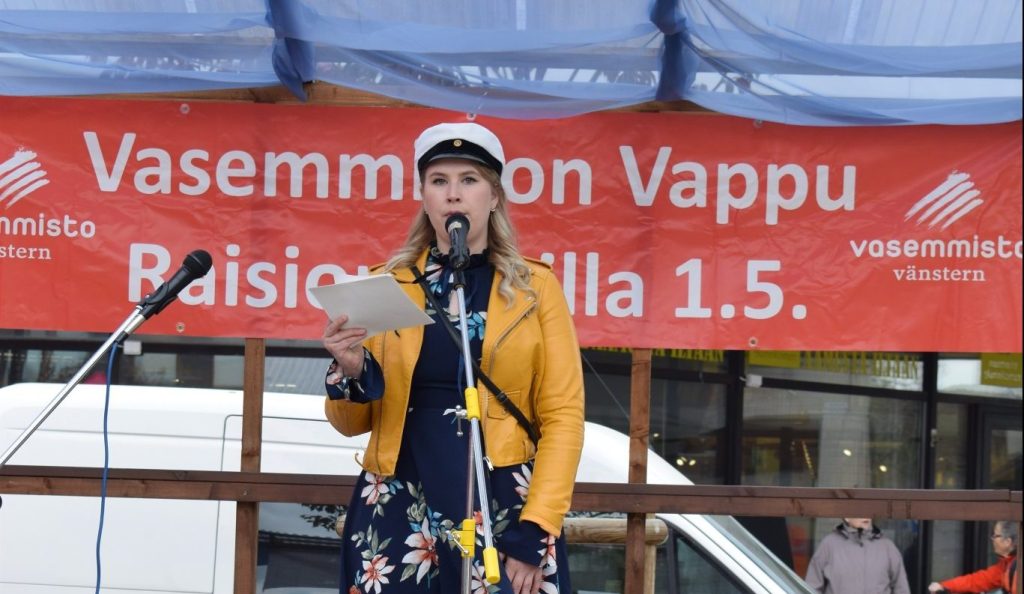 Emma Lindqvistin vappupuhe Raision torilla 2019